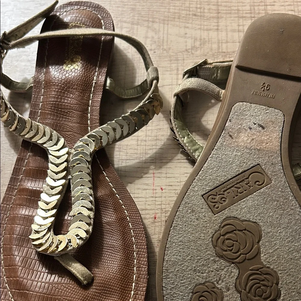Carlos by Carlos Santana Gold Sequin Sandals - Picture 3 of 3
